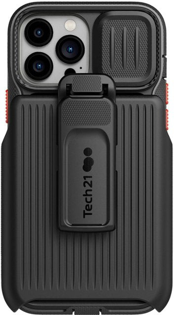 Tech21 - EvoMax with Holster Hard Shell Case for Apple iPhone 13 Pro Max & iPhone 12 Pro Max - Black
